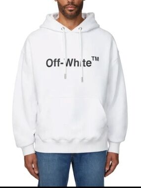 Off-White White Logo Pullover Hoodie